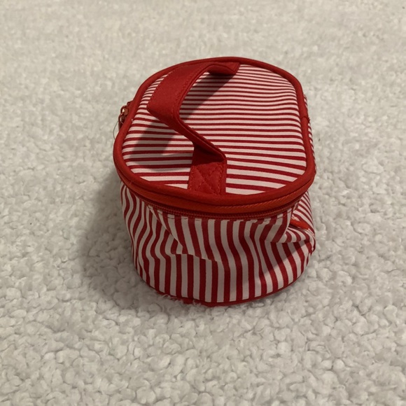Red and White Striped Makeup Bag - Picture 6 of 17